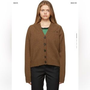 MAISON MARGIELA Tan Wool Distressed Cardigan